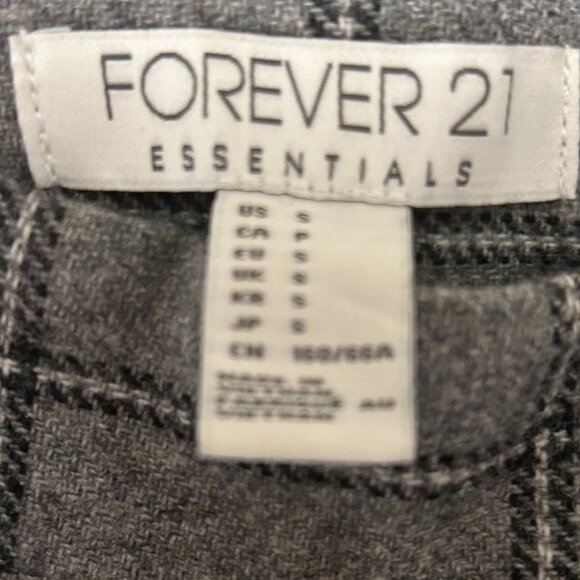 Forever 21 Wool Blend Gray Plaid Pencil Skirt - Picture 8 of 10